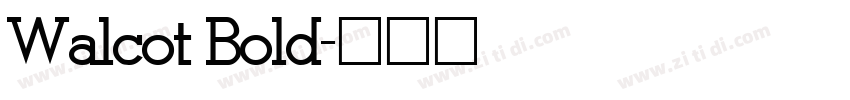 Walcot Bold字体转换